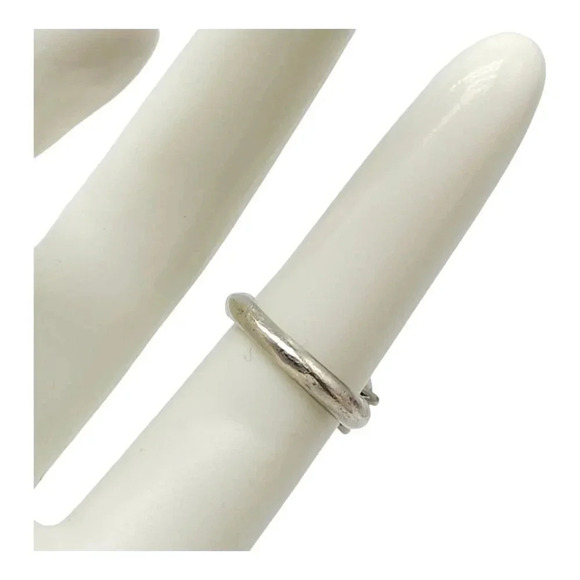 Sateur Paris Engagement CZ Solitaire Ring Size 5 Platinum Plated Sterling Silver - Picture 4 of 6